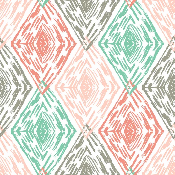 Grunge Abstrait Motif Tribal Sans Couture Éléments Conception Modèle Boho — Image vectorielle