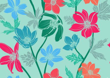 Şakayık çiçekleri ve tasarım elementleri olan zarif, pürüzsüz bir desen. Davetiyeler, kartlar, baskı, hediye paketi, imalat, tekstil, kumaş, duvar kağıtları için çiçek deseni