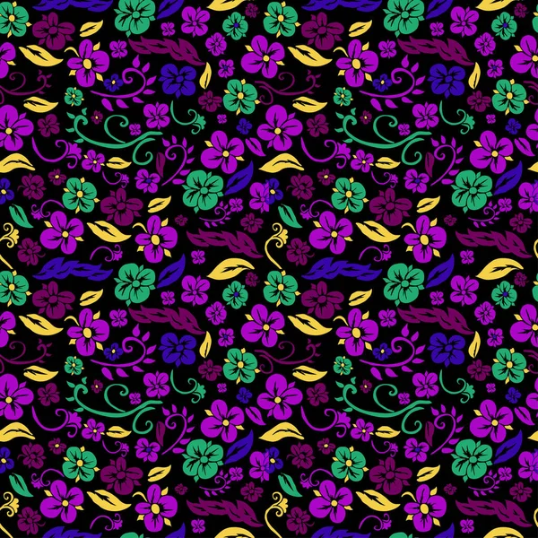 Elegant Naadloos Patroon Met Abstracte Bloemen Design Elementen Bloemen Patroon — Stockvector