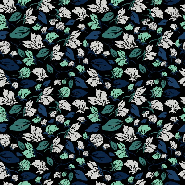 Élégant Motif Sans Couture Avec Des Fleurs Pois Doux Des — Image vectorielle