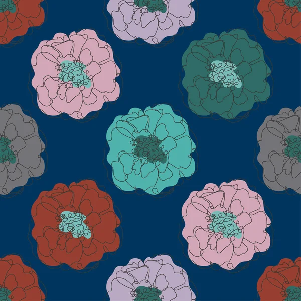 Элегантный Бесшовный Узор Цветами Мэриголд Элементами Дизайна Цветочный Узор Приглашений — стоковый вектор