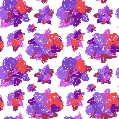 Kala çiçekleri ve tasarım elementleriyle zarif, pürüzsüz bir desen. Davetiyeler, kartlar, baskı, hediye paketi, imalat, tekstil, kumaş, duvar kağıtları için çiçek deseni