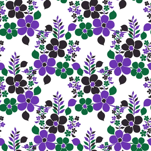 Elegante Naadloze Patroon Met Decoratieve Bloemen Design Elementen Bloemen Patroon — Stockvector