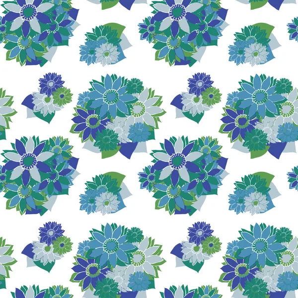 Élégant Motif Sans Couture Avec Tournesols Éléments Design Motif Floral — Image vectorielle