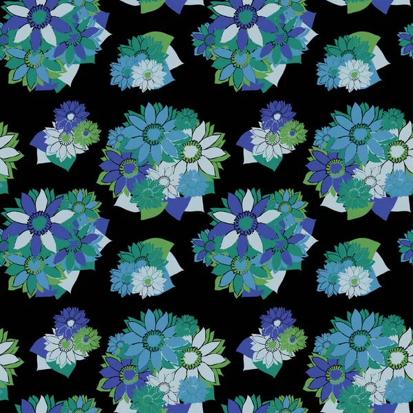 Élégant Motif Sans Couture Avec Tournesols Éléments Design Motif Floral — Image vectorielle