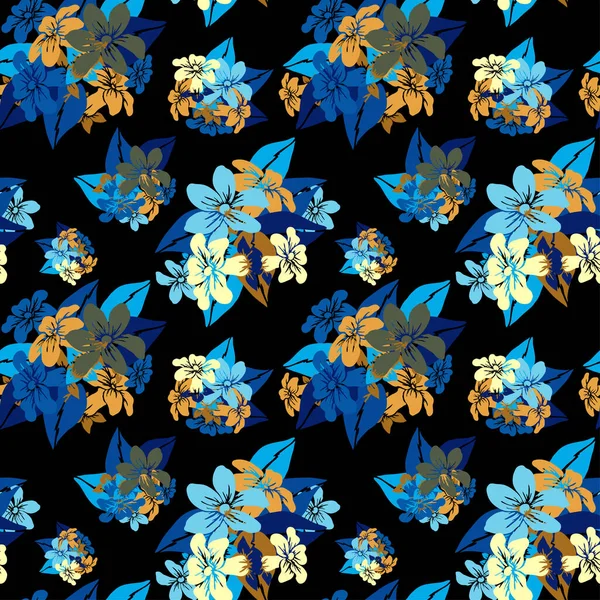 Elegantes Nahtloses Muster Mit Hortensienblüten Designelementen Blumenmuster Für Einladungen Karten — Stockvektor
