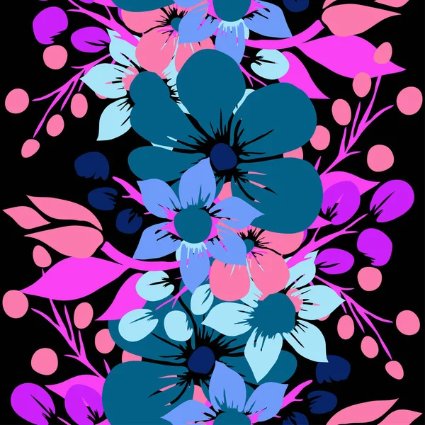 花とエレガントなシームレスなパターン デザイン要素 招待状 カード ギフトラップ ファブリック 壁紙のための花のパターン — ストックベクタ