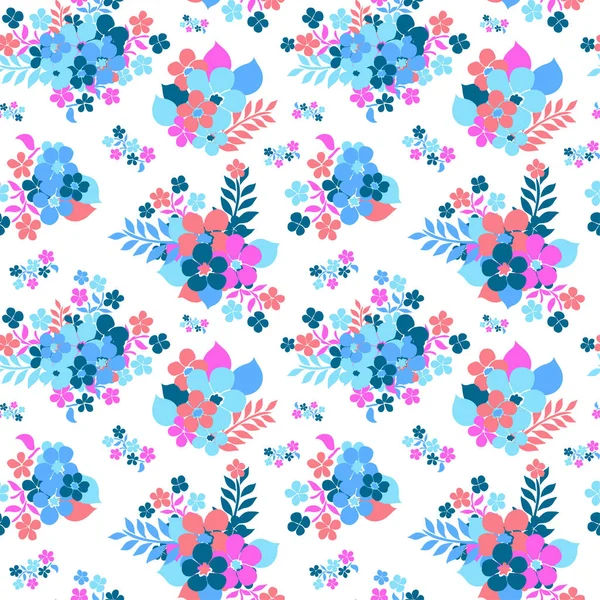 Dekoratif çiçeklerle, tasarım elementleriyle zarif, pürüzsüz bir desen. Davetiyeler, kartlar, baskı, hediye paketi, imalat, tekstil, kumaş, duvar kağıtları için çiçek deseni