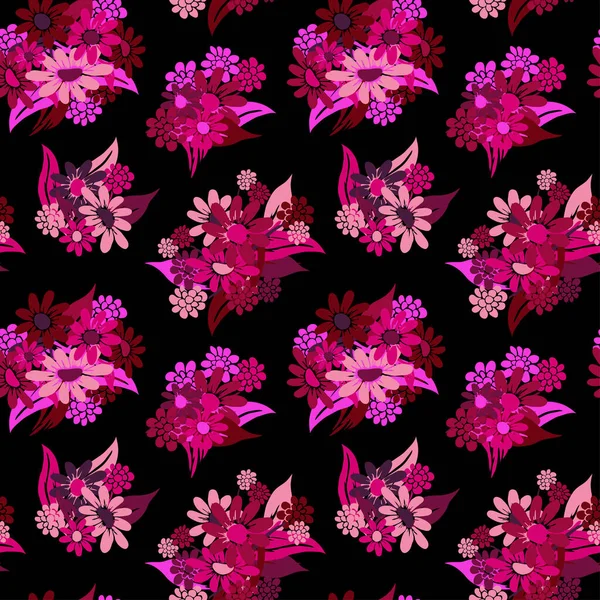 Elegante Patrón Sin Costuras Con Flores Manzanilla Elementos Diseño Patrón — Vector de stock