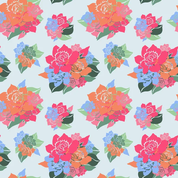Elegante Naadloze Patroon Met Gardenia Bloemen Design Elementen Bloemen Patroon — Stockvector