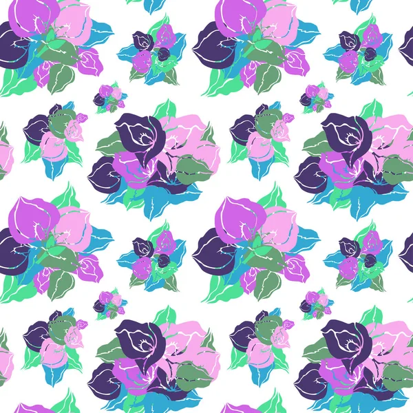 Κομψό Μοτίβο Χωρίς Ραφή Λουλούδια Calla Στοιχεία Σχεδιασμού Floral Μοτίβο — Διανυσματικό Αρχείο
