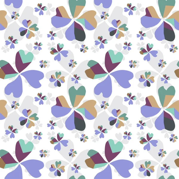 Elegantes Nahtloses Muster Mit Glücklichen Kleeblättern Designelementen Kleeblatt Muster Für — Stockvektor
