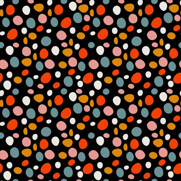 Abstract Boho Doodle Seamless Pattern Polka Dots Design Element Grunge — Stock Photo, Image