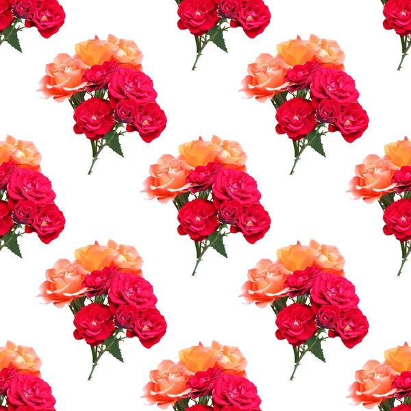 Gül çiçekleri ve tasarım elementleriyle zarif, pürüzsüz bir desen. Davetiyeler için çiçek deseni, tebrik kartları, hatıra defteri, baskı, hediye paketi, imalat, tekstil 