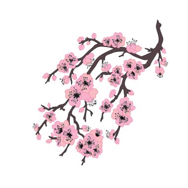 Elle çizilmiş çiçek dekorasyon