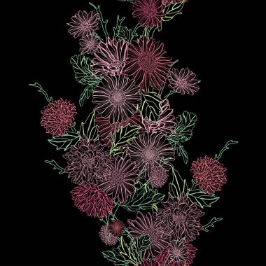 Paskalya çiçekleri ve tasarım elementleriyle zarif, pürüzsüz bir desen. Davetiyeler, kartlar, baskı, hediye paketi, imalat, tekstil, kumaş, duvar kağıtları için çiçek deseni