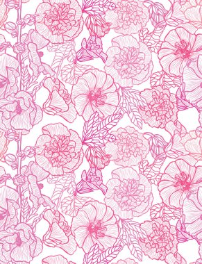 Zarif, pürüzsüz desenli, malva çiçekli, tasarım elementli. Davetiyeler, kartlar, baskı, hediye paketi, imalat, tekstil, kumaş, duvar kağıtları için çiçek deseni