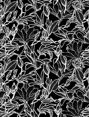 Çiçekli, tasarım elementli zarif, pürüzsüz bir desen. Davetiyeler, kartlar, baskı, hediye paketi, imalat, tekstil, kumaş, duvar kağıtları için çiçek deseni