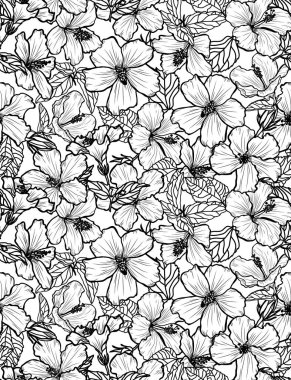 Zarif, pürüzsüz desenli, çiçekli, tasarım elementli. Davetiyeler, kartlar, baskı, hediye paketi, imalat, tekstil, kumaş, duvar kağıtları için çiçek deseni