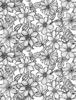 Yıldız çiçeği, yıldız çiçeği, desensiz yıldız çiçeği desenli, çiçekli, tasarım elementli zarif bir desen. Davetiyeler, kartlar, baskı, hediye paketi, imalat, tekstil, kumaş, duvar kağıtları için çiçek deseni