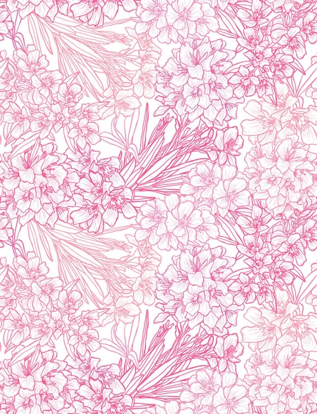 Zakkum çiçekleri ve tasarım elementleriyle zarif, pürüzsüz bir desen. Davetiyeler, kartlar, baskı, hediye paketi, imalat, tekstil, kumaş, duvar kağıtları için çiçek deseni