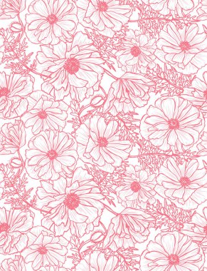 Haşhaş çiçekleri ve tasarım elementleriyle zarif, pürüzsüz bir desen. Davetiyeler, kartlar, baskı, hediye paketi, imalat, tekstil, kumaş, duvar kağıtları için çiçek deseni