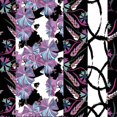 Zarif, pürüzsüz desenli, çiçekli ve desenli, tasarım elementli. Davetiyeler, kartlar, baskı, hediye paketi, imalat, tekstil, kumaş, duvar kağıtları için çiçek deseni