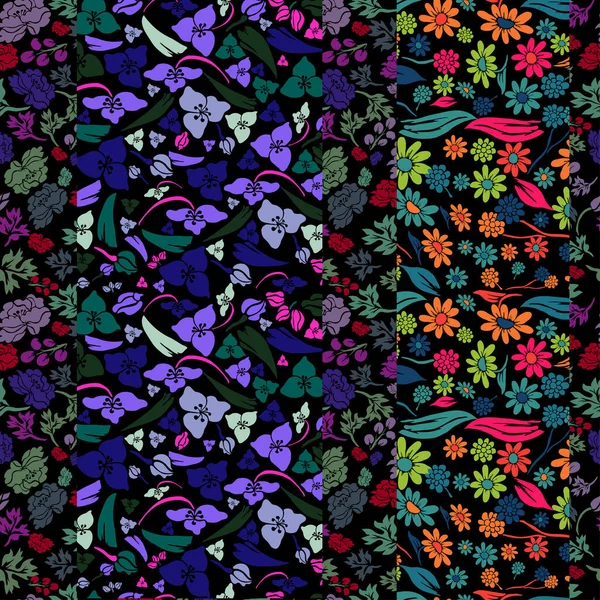 Padrão Sem Costura Elegante Com Flores Abstratas Elementos Design Padrão —  Vetores de Stock