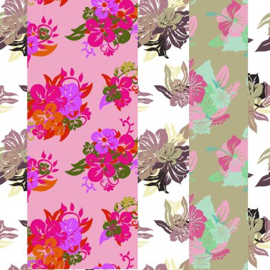 Soyut çiçekleri ve tasarım elementleri olan zarif, pürüzsüz bir desen. Davetiyeler, kartlar, baskı, hediye paketi, imalat, tekstil, kumaş, duvar kağıtları için çiçek deseni