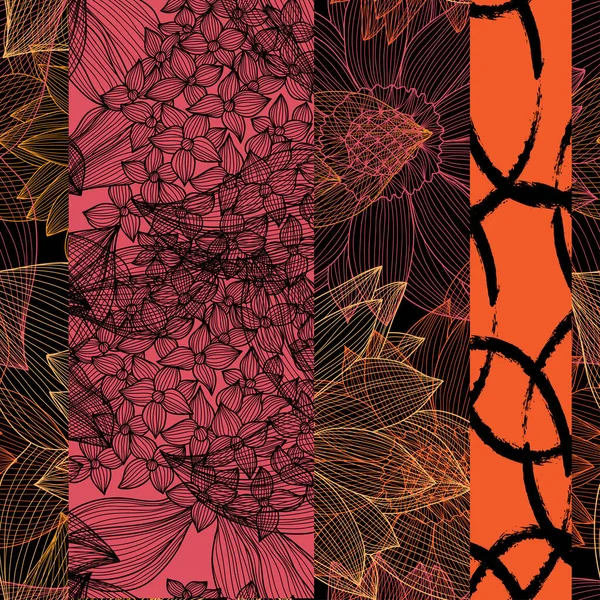 Ortanca ve ayçiçeği desenli zarif, pürüzsüz desen, tasarım elementleri. Davetiyeler, kartlar, baskı, hediye paketi, imalat, tekstil, kumaş, duvar kağıtları için çiçek deseni