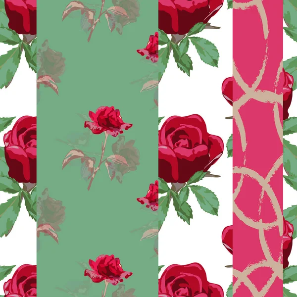 Elegant Naadloos Patroon Met Bloemen Design Elementen Bloemen Patroon Voor — Stockvector