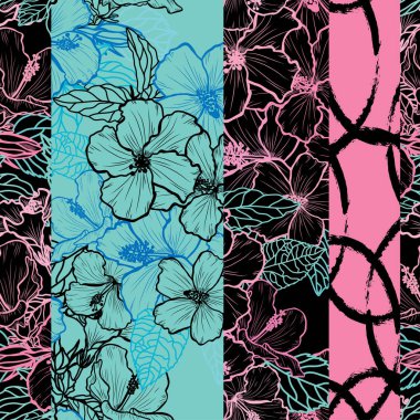 Zarif, pürüzsüz desenli, çiçekli, tasarım elementli. Davetiyeler, kartlar, baskı, hediye paketi, imalat, tekstil, kumaş, duvar kağıtları için çiçek deseni