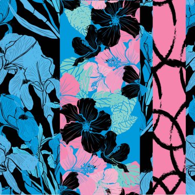 Zarif, pürüzsüz desenli, amber ve iris desenli, tasarım elementleri. Davetiyeler, kartlar, baskı, hediye paketi, imalat, tekstil, kumaş, duvar kağıtları için çiçek deseni