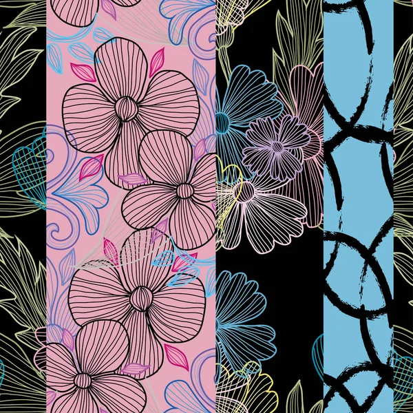 Elegante Naadloze Patroon Met Decoratieve Bloemen Design Elementen Bloemen Patroon — Stockvector