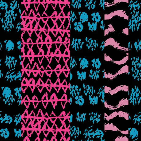 Abstraktes Grunge Nahtloses Muster Gestaltungselement Boho Stammesmuster Für Einladungen Karten — Stockvektor