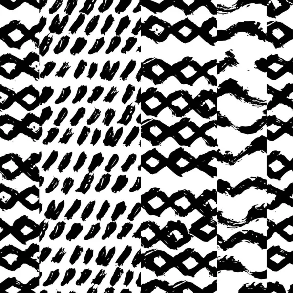 Grunge Abstrait Motif Sans Couture Élément Conception Boho Motif Tribal — Image vectorielle