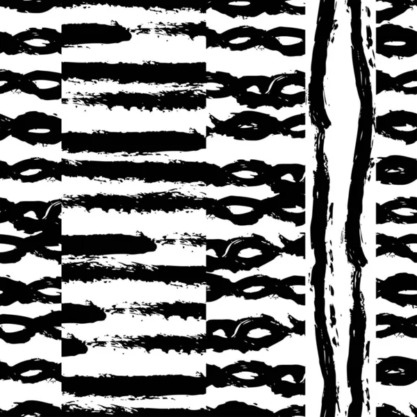 Grunge Abstrait Motif Sans Couture Élément Conception Boho Motif Tribal — Image vectorielle