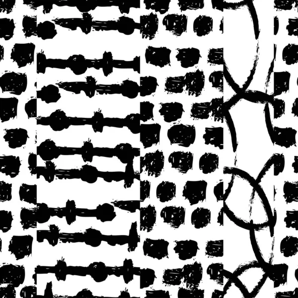 Grunge Abstrait Motif Sans Couture Élément Conception Boho Motif Tribal — Image vectorielle