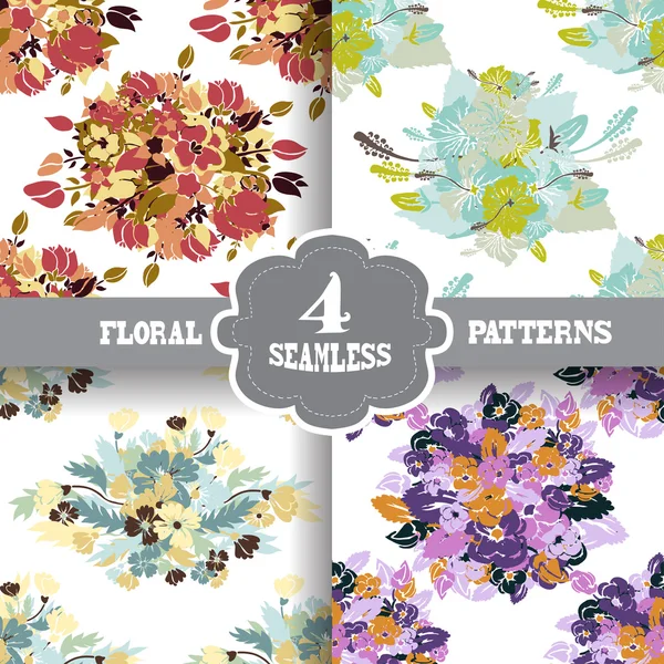 Seamless patterns set — Stock Vector