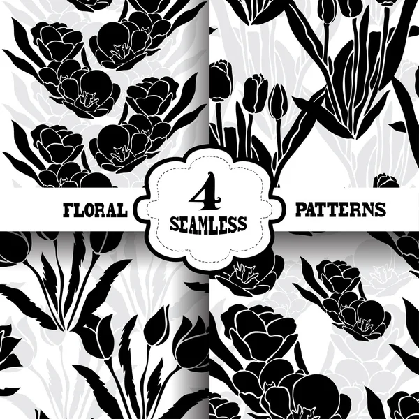 Seamless patterns set — Stock Vector