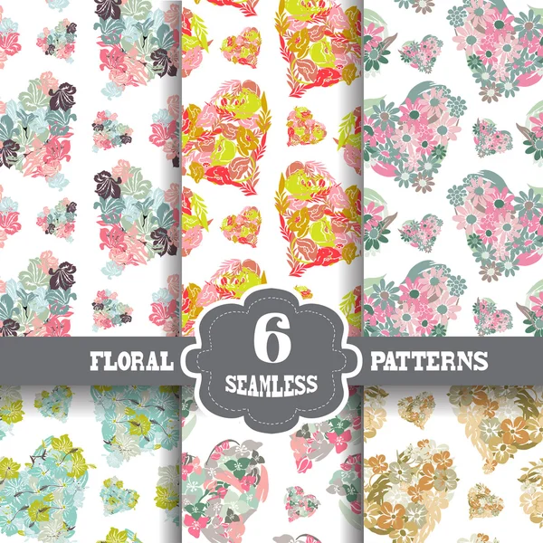 Seamless patterns set — Stock Vector