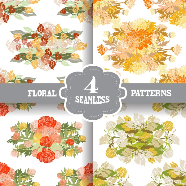 Seamless patterns set — Stock Vector