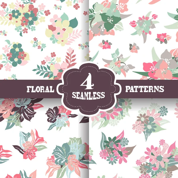 Seamless patterns set — Stock Vector