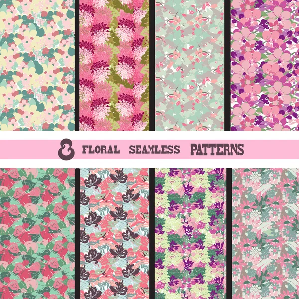 Seamless patterns set — Stock Vector