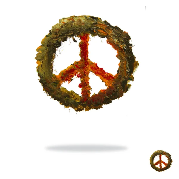Olie geschilderde vrede symbool — Stockfoto