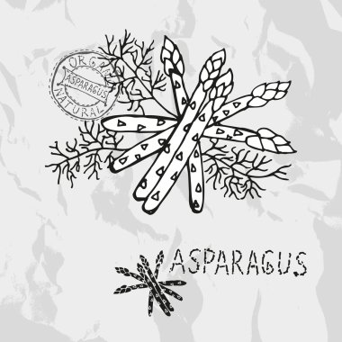 çizilmiş kuşkonmaz el