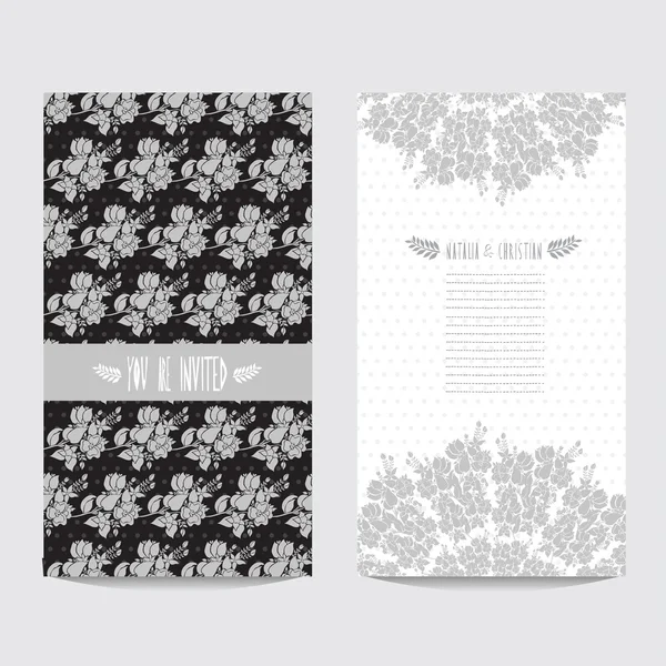 Tarjeta floral — Vector de stock