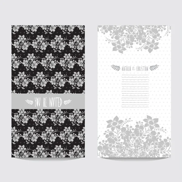 Tarjeta floral — Vector de stock