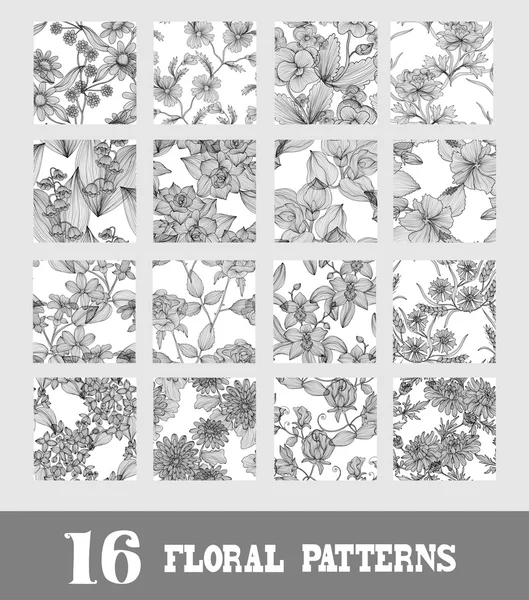 Seamless patterns set — Stock Vector