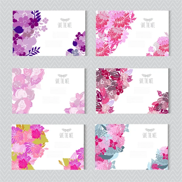 Set de cartes florales Illustration De Stock